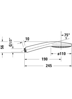 Mister Bâti|Douchette 1 jet 110 Minusflow Duravit B.1 Uv0652014