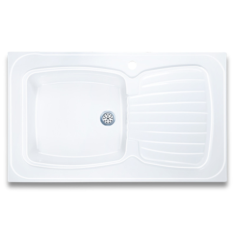 Mister Bâti|Evier Cuisine Roxan 100 x 60 cm Granité Blanc