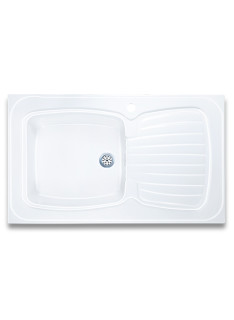 Mister Bâti|Evier Cuisine Roxan 100 x 60 cm Granité Blanc