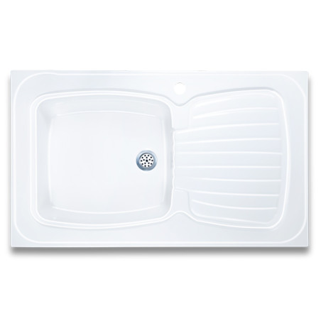 Mister Bâti|Evier Cuisine Roxan 100 x 60 cm Granité Blanc