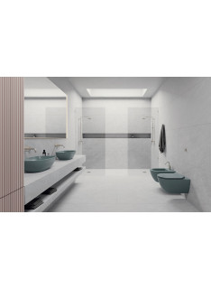 Mister Bâti|CUVETTE SUSPENDU EXTRA-GLAZE ANTI BACTERIEN BLEU 55*36 AVEC FIXATION SERIE PURA