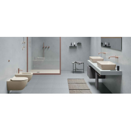 Mister Bâti|CUVETTE SUSPENDUE RIMLESS TORNADO EXTRA-GLAZE ANTI BACTERIEN GREGE 55x36 AVEC FIXATION SERIE PURA