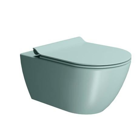 Mister Bâti|CUVETTE SUSPENDU EXTRA-GLAZE ANTI BACTERIEN BLEU CLAIR 55x36 AVEC FIXATION SERIE PURA