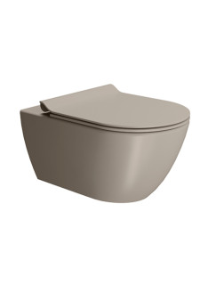 Mister Bâti|CUVETTE SUSPENDU EXTRA-GLAZE ANTI BACTERIEN GRIS 55x36 AVEC FIXATION SERIE PURA