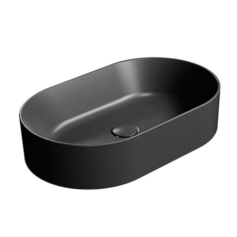 Mister Bâti|VASQUE A POSER OVALE 60x37 NOIR MATT KUBE X