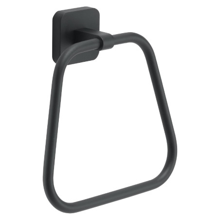 Mister Bâti|ANNEAU PORTE SERVIETTE CARRE NOIR MATT