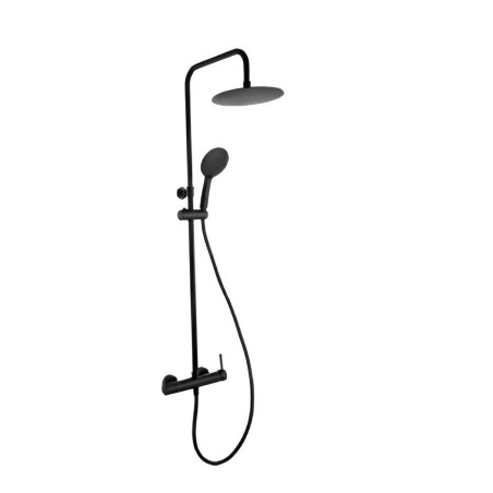 Mister Bâti|COLONNE DE DOUCHE COMPLET ROND AVEC MITIGEUR NOIR MATT