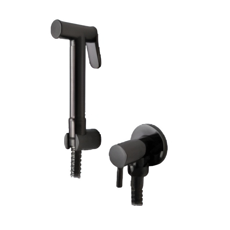 Mister Bâti|ROBINET DE TOILETTE ROND AVEC SHUT-OFF NOIR MATT