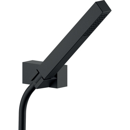 Mister Bâti|ENSEMBLE DE DOUCHE (SUPPORT AJUSTABLE + FLEXIBLE 1.50 + DOUCHETTE CARRE ) NOIR MATT