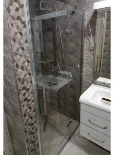 Mister Bâti|Paroi De Douche FLORA Droite CHROME 1 METRE